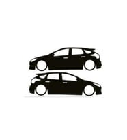 Otomobil Tasarım Oto Sticker Model 10 Siyah 16*6 Cm