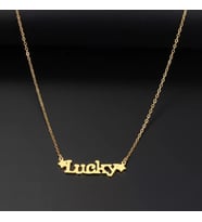 Altın Kaplama Lucky Gümüş Kolye
