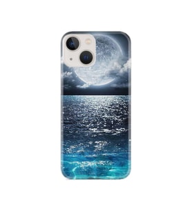 Apple Iphone 13 Kılıf 6.1" Kılıf Resimli Desenli Baskılı Silikon Kılıf Great Moon 1301