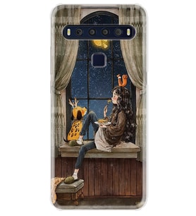 TCL 10L Kılıf Desenli Silikon Ananas Camera Glass 1358