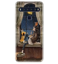 TCL 10L Kılıf Desenli Silikon Ananas Camera Glass 1358
