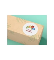 Mutlu Bayramlar Etiketi Ramazan Bayramı Festa Tebrikler Yuvarlak Mat 4 cm - 40 Adet
