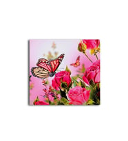 DBSanatevi Gül Ve Kelebek Tablo 40 X 30 Cm