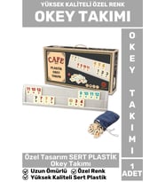 Özel Tasarım Uzun Ömürlü Dayanıklı Aile Ev Arkadaş Kahve Cafe Oyun Sert Plastik 101 Plus Okey Takımı