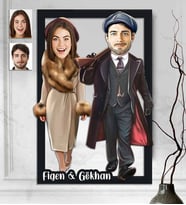 Kişiye Özel 3D  Ahşap Tablo Sevgililer Günü Hediyesi 30x40 -21