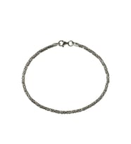Erkek Gümüş Yuvarlak Kral Zincir Bileklik 2 mm 6 gr