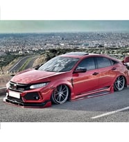 Honda Civic Fc5 Ön Lip Custom Ön Lip Parlak Siyah Plastik