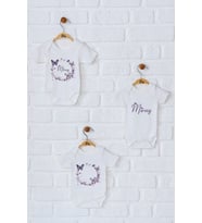 Pia Baby Premium %100 Pamuk İsme Özel Organik Baskılı Üçlü Set Çıtçıtlı Bebek Body Zıbın Modelleri 5090-18 (Ekru)
