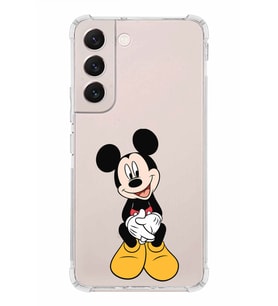 Samsung Galaxy S22 Plus Uyumlu Köşe Korumalı Antişok  Kapak Mickey Mouse Tasarımlı Şeffaf  Kılıf