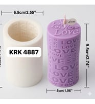 Love Yazılı Silindir Silikon Kalıp