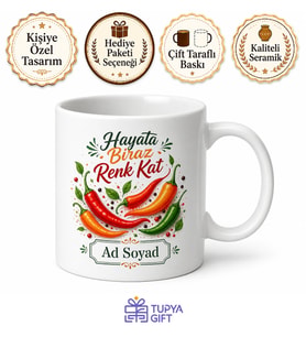 Biber Temalı Baskılı Kupa Bardak Hediye Özel Tasarım Porselen Mug