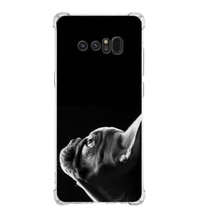 PrintiFy Samsung Galaxy Note 8 Uyumlu Köpek 1 Baskılı Şeffaf Köşe Korumalı Antişok Kılıf