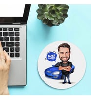 Kişiye Özel Spor Araba Aşığı Erkek Karikatürlü Mousepad