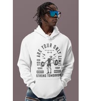 You Are Only Limit Bodybuilding Fitness Baskılı Unisex Oversize Sporcu Hoodie