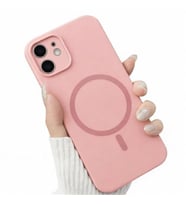 Coverzone iPhone 11 ile Uyumlu Kadife ?� Y�zeyli Premium Silikon K?l?f MagSafe ile Uyumlu Kablosuz ?arj Destekli Darbe Emici Yumu?ak Dokulu Koruma Tasar?ml? Telefon K?l?f? Kum Pembe