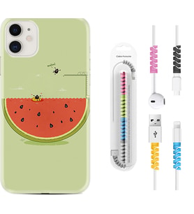 Apple iPhone 11 12 13 Mini Kılıf Kablo Koruma Spiral Silikon Woohoo 1373