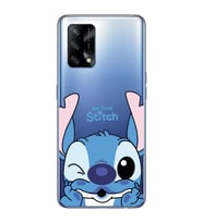 Oppo A74 Uyumlu We Love Stitch Desenli Şeffaf Telefon Kılıfı