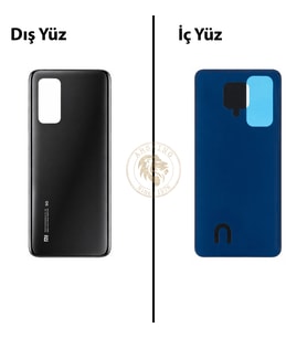 Xiaomi Mi 10T Kozmik Siyah Arka Pil Kapağı Batarya Kapağı Lazer Kesim Back Cover
