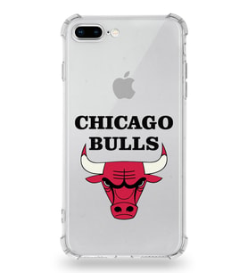 Apple iPhone 7 Plus Uyumlu Darbe Emici Antişok  Kapak Chicago Bulls Tasarımlı Şeffaf Silikon Kılıf