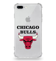 Apple iPhone 7 Plus Uyumlu Darbe Emici Antişok  Kapak Chicago Bulls Tasarımlı Şeffaf Silikon Kılıf