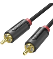 Bilgisayar ve Ses Sistemleri İçin RCA Jack Girişi ve Çıkışıyla Çok Yönlü 3 Metre Aux Ses Kablosu (Siyah)