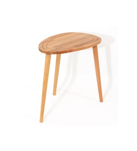 Fawdecor Sweet Naturel Masif Doğal Tekli, 2'li, 3'lü Zigon Sehpa Set, Modern Masif Yan Sehpa (Naturel)