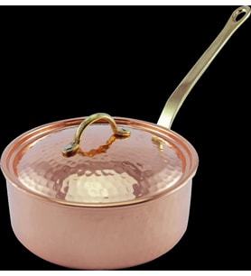 BAKIR TENCERE MODERN TEK KULPLU 24CM