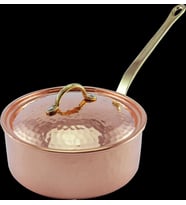 BAKIR TENCERE MODERN TEK KULPLU 24CM