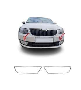 Skoda Octavia Krom Sis Çerçevesi 2 Parça 2012-2020 Arası Paslanmaz Çelik