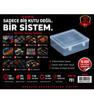 P-SERİSİ PB-1 ŞEFFAF PLASTİK BÜYÜK KUTU ( 22.5X20.5X7.5 CM ) Organizer, Saklama Kutusu, Ambalaj Sistemi
