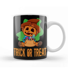 Trick or Treat Pumpkin Kupa Bardak Porselen
