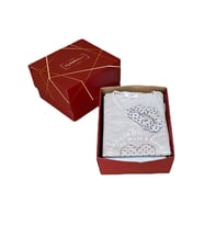 Mirano 7402 Viskon Kısa Kollu Kalp Desenli Kadın Pijama Takımı Saç Tokalı Kutulu Paketli (Gri)