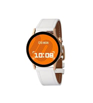 Fro LW38 Gold Kasa 38 mm Beyaz Kordon Akıllı Saat