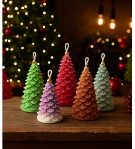 Mumelia Candles Ağaç Formunda - Doğal Soya Dekoratif Mum - Kapalı Yaprak