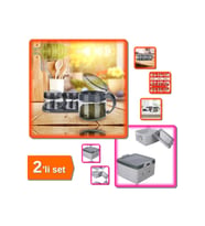 Baharat Seti 3 Adet + 2 Katlı Kapaklı Saklama Kabı Sefer Tası