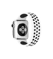 Watch 38Mm Ayarlı Delikli Kordon (Saat Değildir) - Beyaz-Siyah
