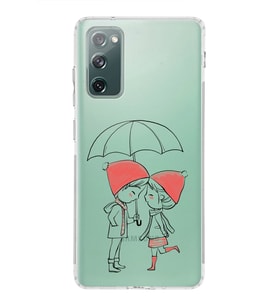 Samsung Galaxy S20 FE Uyumlu Kamera Korumalı Kapak Aşk Tasarımlı  Şeffaf  Kılıf