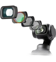 DJI Osmo Pocket 3/4 ile Uyumlu 4'lü Sinematik Filtre Seti - CPL, ND2-32 Değişken ND, Black Mist 1/4, Geniş Açı Lens - Vlogger ve Manyetik Kamera Aksesuarı - Lens Set