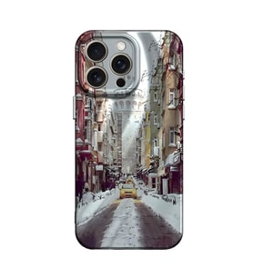 Newface Apple iPhone 14 Pro Kılıf Crew Desenli Kapak - Galata Kulesi