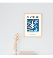 Mavinin Büyüsü Matisse  Duvar Tablosu Çerçeveli 2'li Set Ahşap Renk 35 x 50 Boyut/Ebat (Çok Renkli)