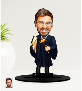 Kişiye Özel Avukatlar  Günü Hediyesi  Erkek  Avukat Karikatürlü  Mdf Biblo (Çok Renkli)