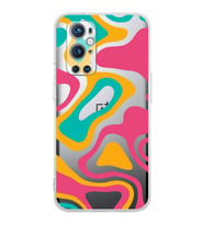 PrintiFy OnePlus 9 Pro Uyumlu Kamera Korumalı Renkli Desen Tasarımlı Şeffaf Silikon Kılıf