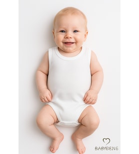 BABYDEN'S Bebek Atlet Zıbın %100 Pamuklu Yazlık Body  Bebek İç Giyim Çıtçıtlı Badi (Beyaz)