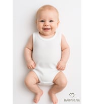 BABYDEN'S Bebek Atlet Zıbın %100 Pamuklu Yazlık Body  Bebek İç Giyim Çıtçıtlı Badi (Beyaz)
