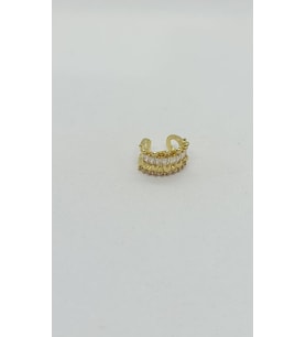 Baget Işıltılı Zincir Earcuff – Altın Luxe Serisi