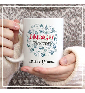 BİLGİSAYAR ÖĞRETMENİ KUPA BARDAK ( FOTOĞRAF BASKILI )