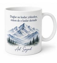 Bingöl Karlı Dağlar Temalı Baskılı Kupa Bardak Hediye Porselen