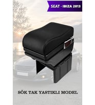 seat ibiza 2013 kol dayama Lüks geniş model Yastıklı Siyah Deri