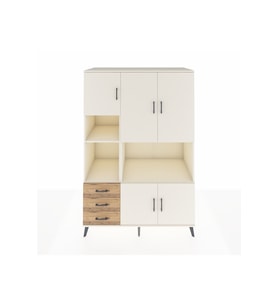 Kronos Dolap 9 Raflı 3 Çekmeceli 5 Kapaklı 132x59x195 Aytaşı-Aytaşı/Çam