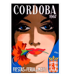 1967 Cordoba Ispanya Mayıs Festivalleri Poster Tablo Ahşap Poster Dekoratif